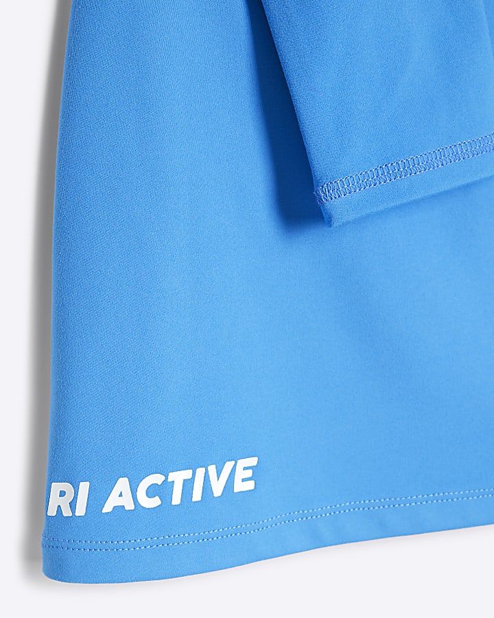 Girls Blue RI Active T-Shirt And Skort Set