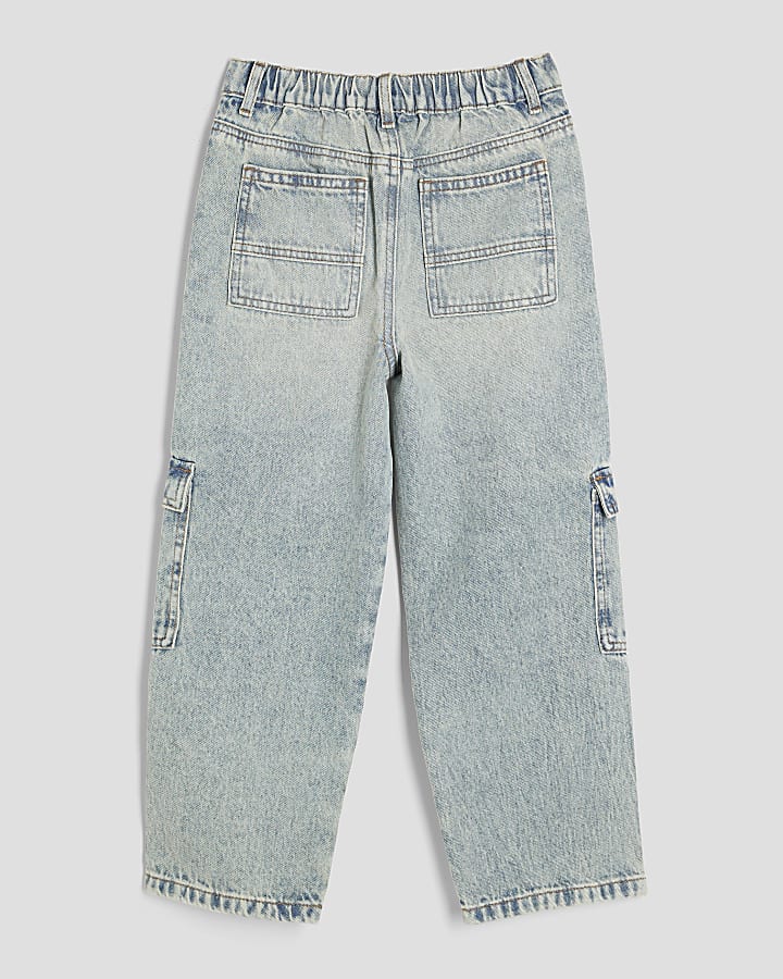 Boys Blue Cargo Loose Jeans