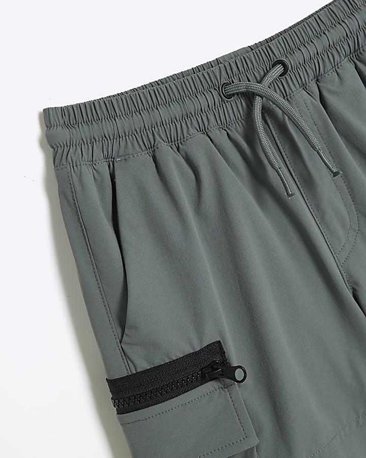 Boys Green Cargo Shorts