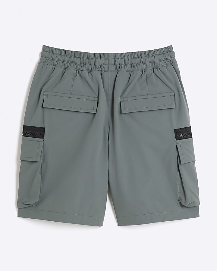 Boys Green Cargo Shorts