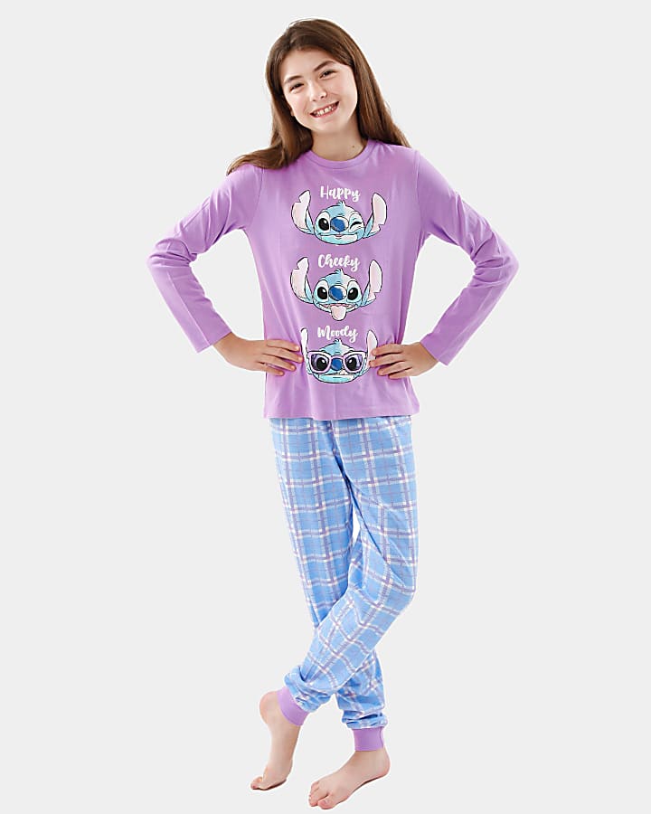 Purple Stitch Pyjamas Set