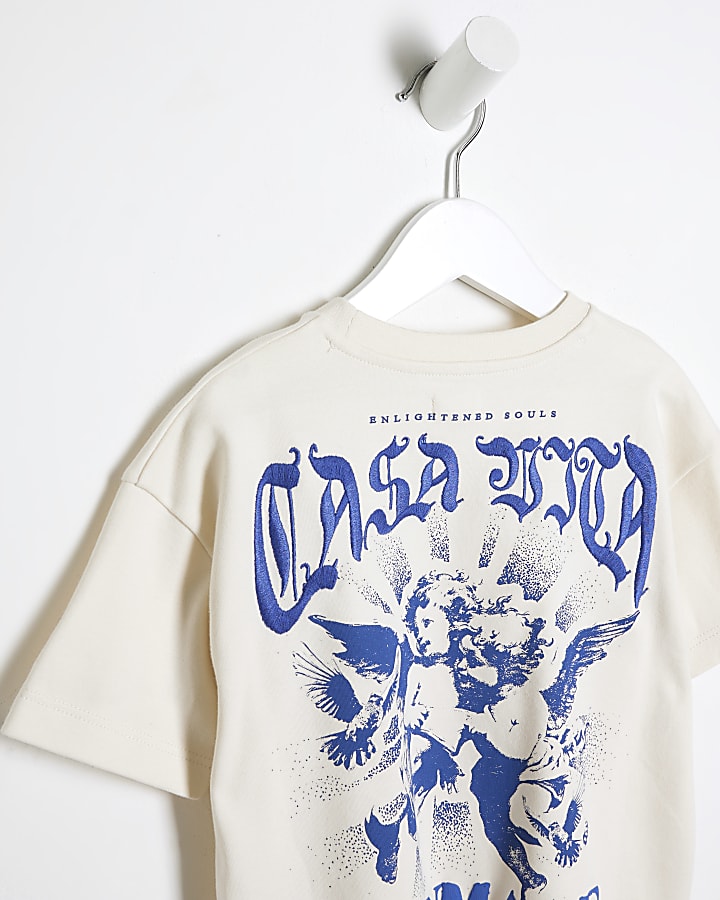 Mini Boys Cream Casa Gothic T-Shirt