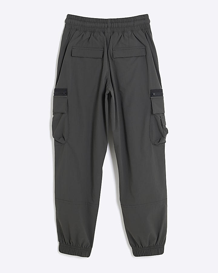 Boys Grey Cargo Trousers