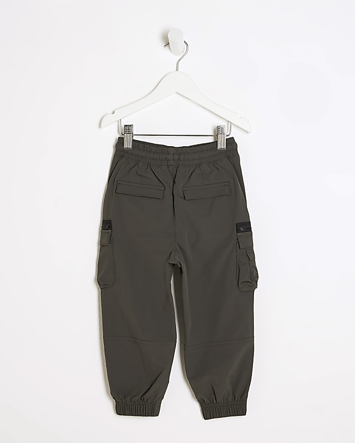 Mini Boys Grey Cargo Trousers