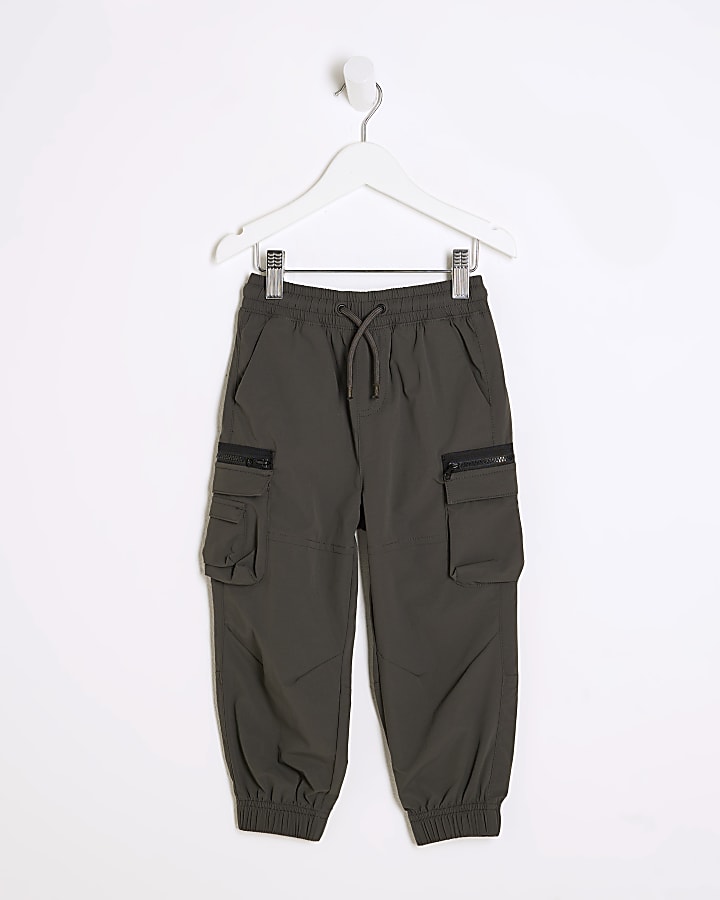 Mini Boys Grey Cargo Trousers