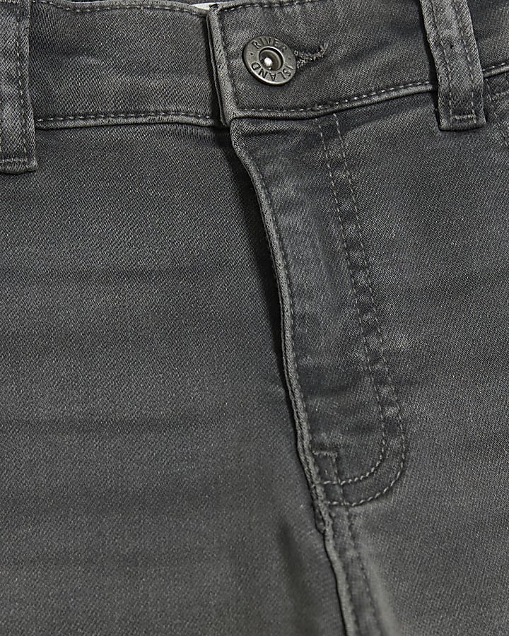 Boys Grey Stretch Denim Tapered Jeans