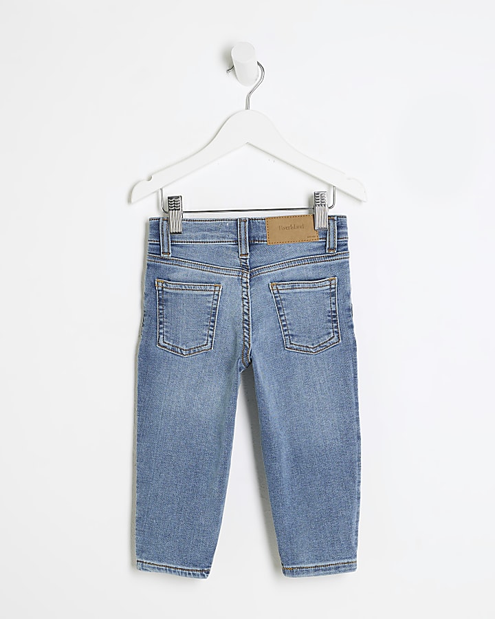 Mini Boys Blue Stretch Tapered Jeans