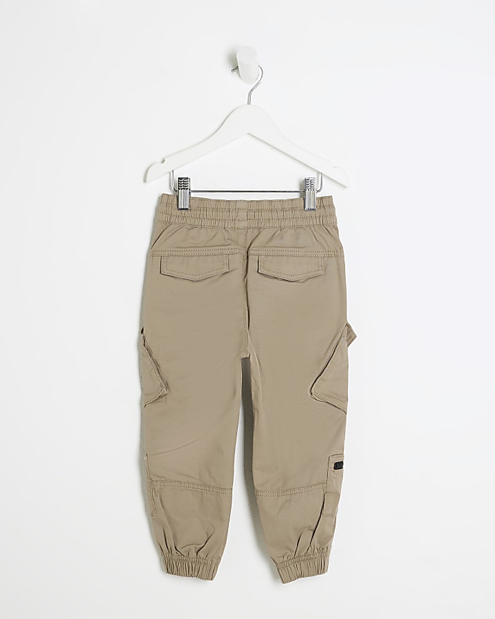 Mini Boys Stone Front Pocket Cargo Joggers