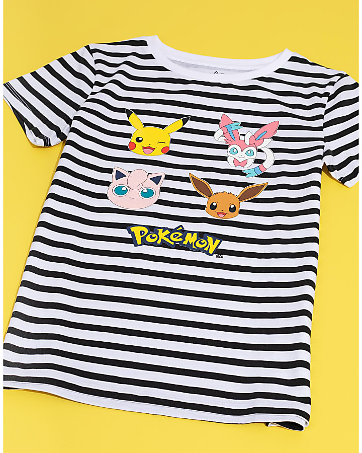 Navy Pokemon Stripe T-Shirt