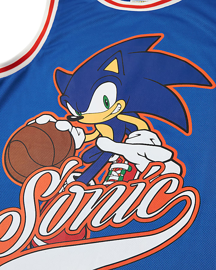 Blue Sonic Basketball Shirt Set