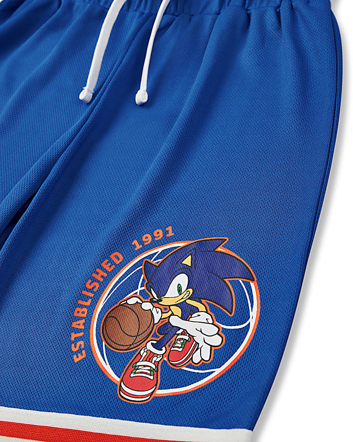 Blue Sonic Basketball Shirt Set