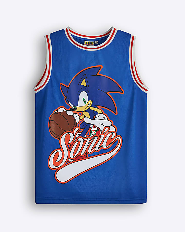 Blue Sonic Basketball Shirt Set