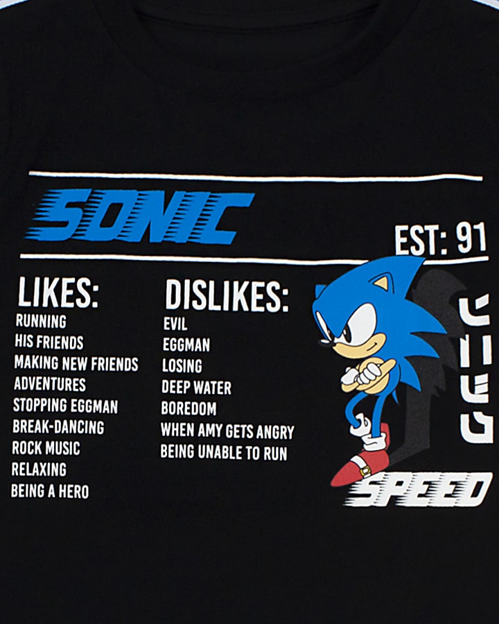 Black Sonic Blocked Tape T-shirt