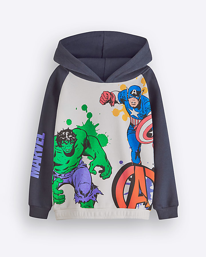 Ecru Marvel Hoodie River Island