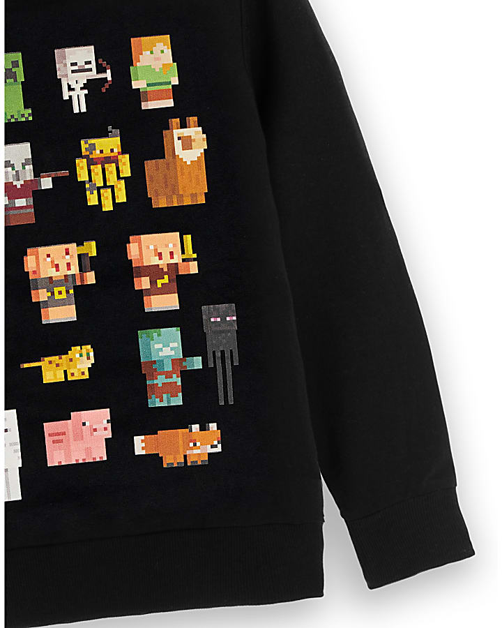 Black Minecraft Icons Hoodie