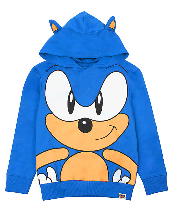 Blue Sonic 3D Ears Hoodie