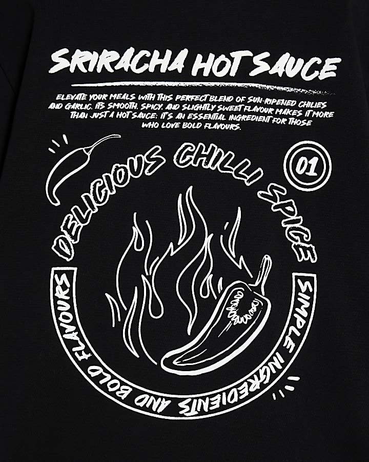 Boys Black Chilli Graphic T-shirt