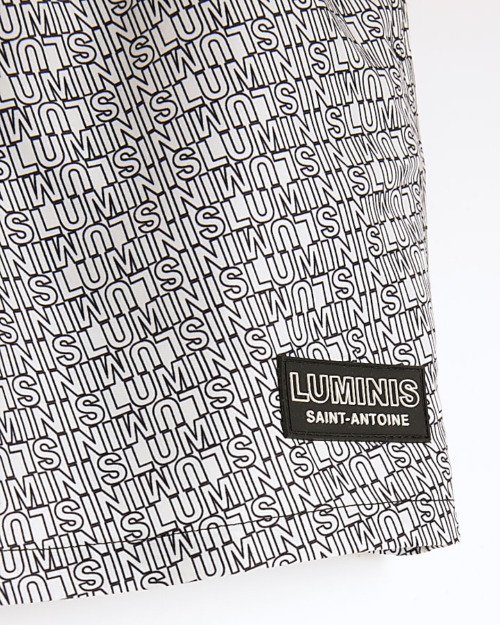 Boys Black Monogram Luminis Swim Shorts