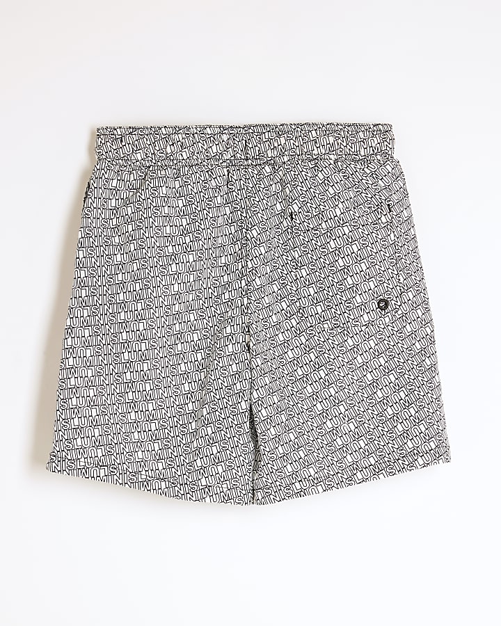 Boys Black Monogram Luminis Swim Shorts