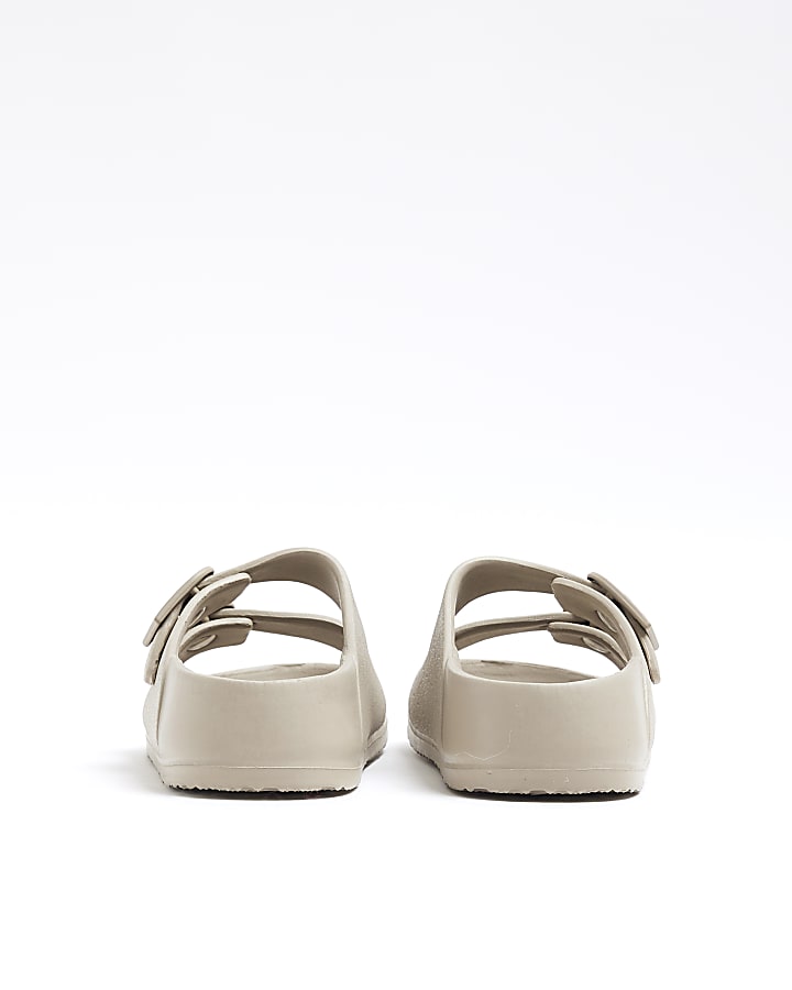 Boys Beige Double Strap Sandals
