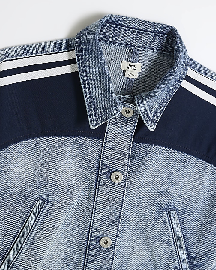 Girls Blue Denim Hybrid Jacket