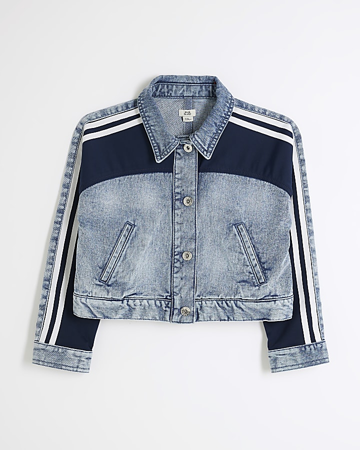 Girls Blue Denim Hybrid Jacket