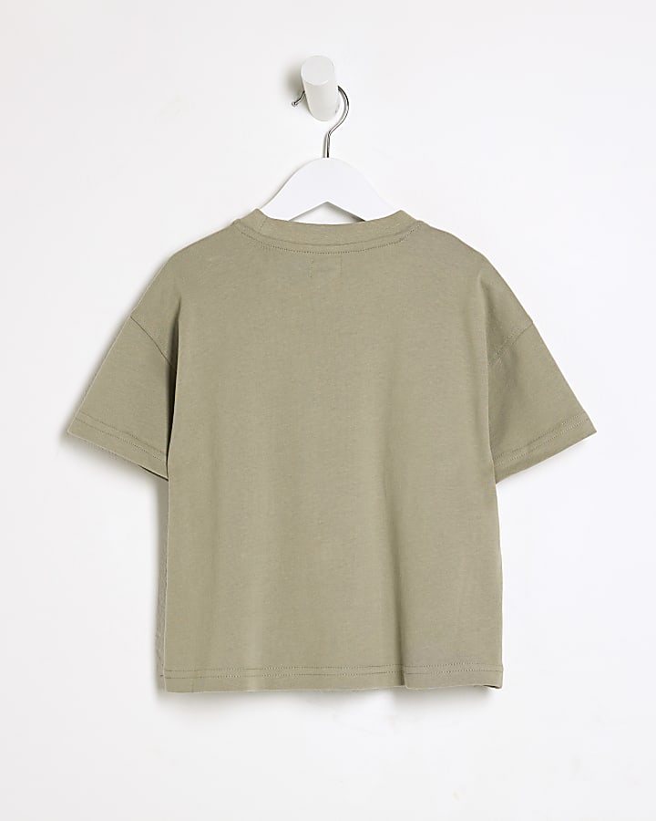 Mini Boys Khaki RI Studio Oversized T-Shirt