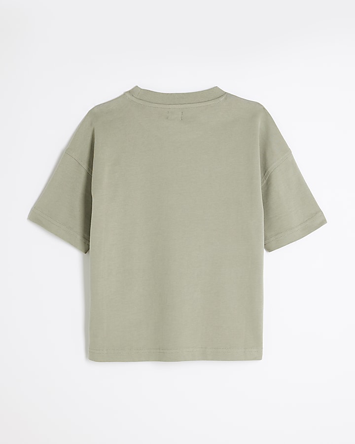 Boys Khaki RI Studio Oversized T-Shirt