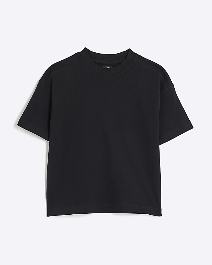 Boys Black RI Studio Oversized T-Shirt