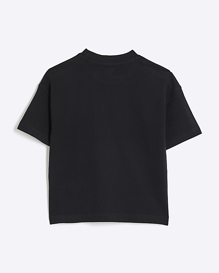 Boys Black RI Studio Oversized T-Shirt