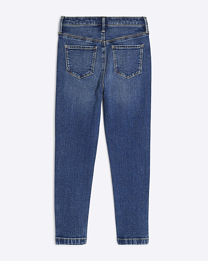 Girls Denim Washed Skinny Jeans