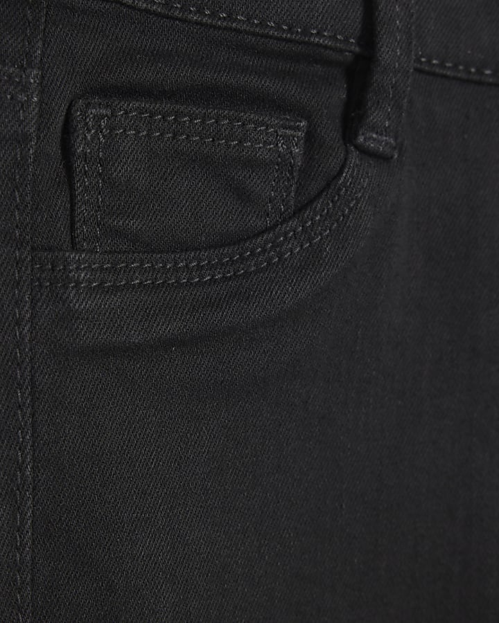 Girls Black High Rise Skinny Jeans