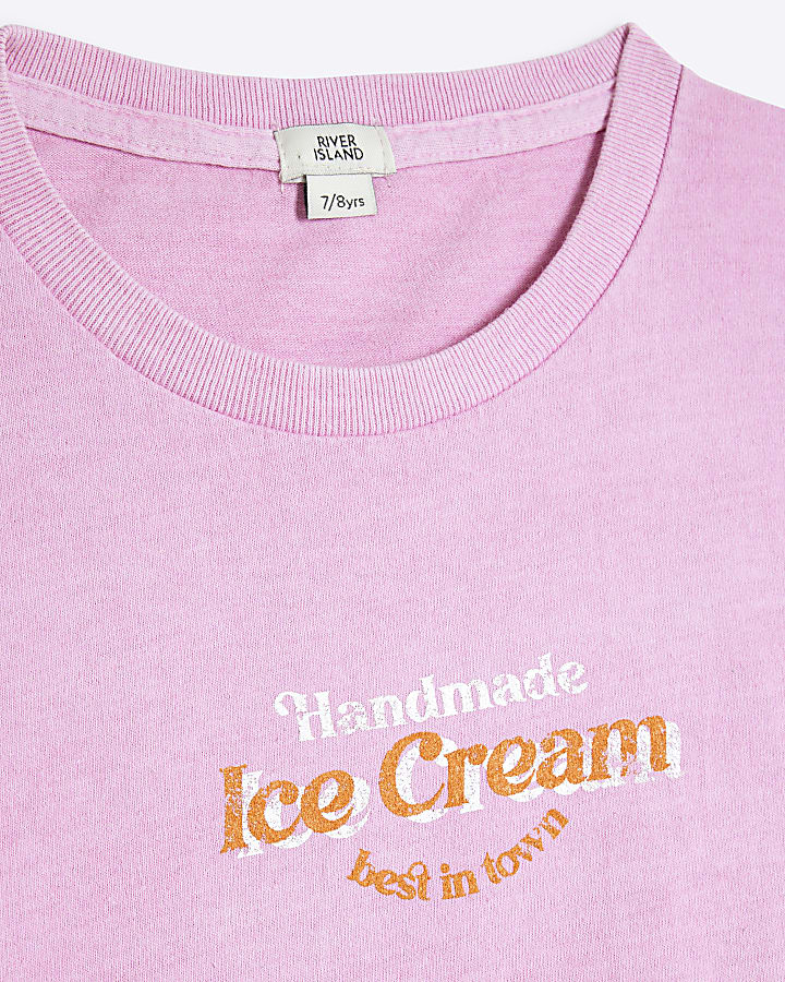 Girls Pink Ice Cream graphic t-shirt