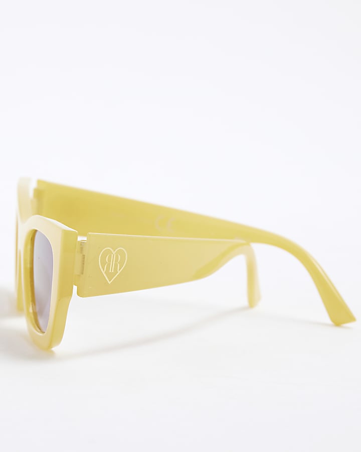 Girls Yellow Narrow Sunglasses