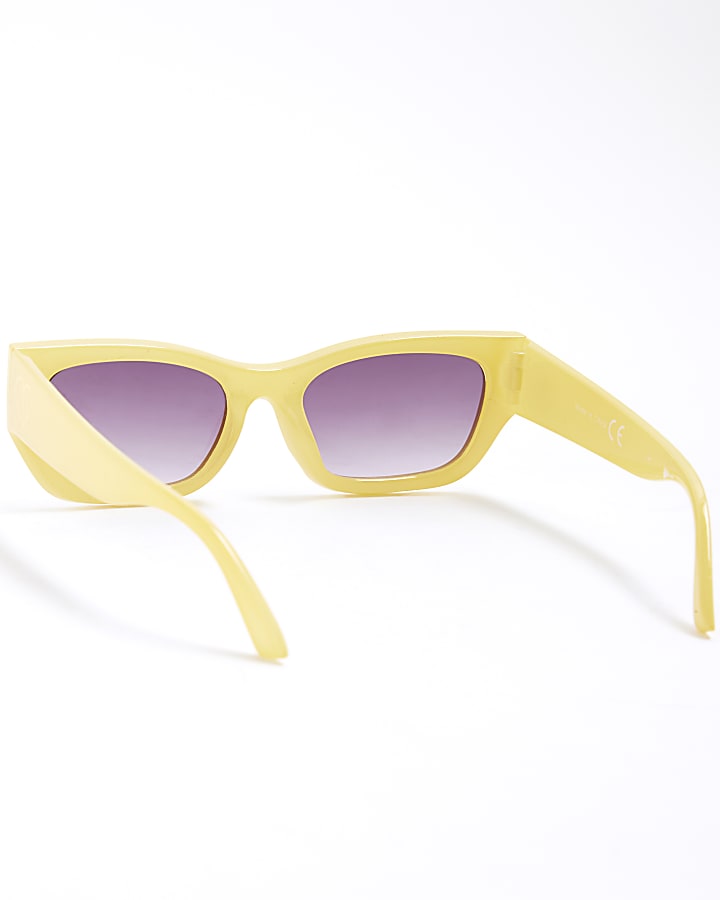 Girls Yellow Narrow Sunglasses