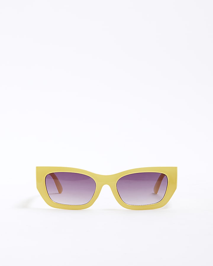 Girls Yellow Narrow Sunglasses