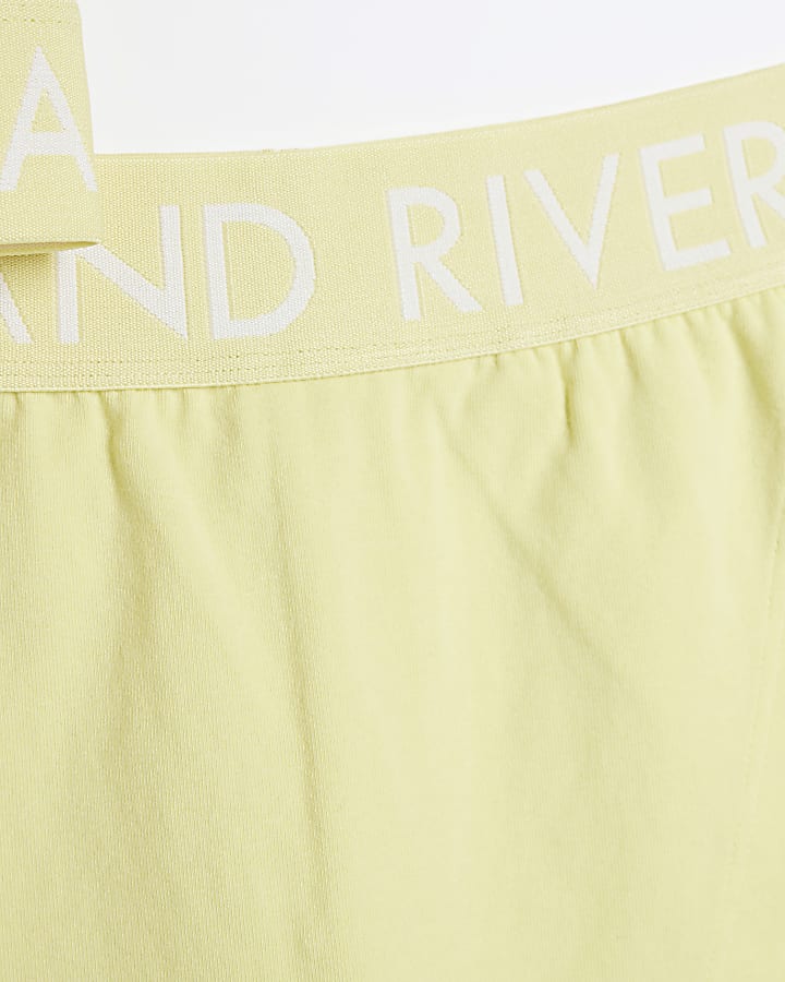 Girls Yellow RI Waistband Top And Skort Set