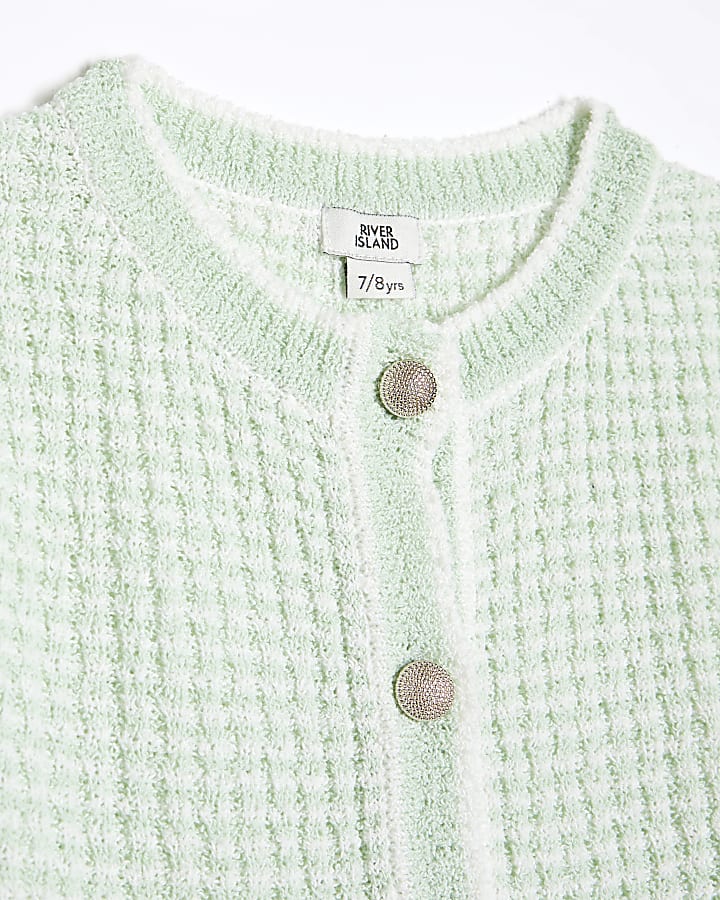 Girls Green Boucle T-Shirt