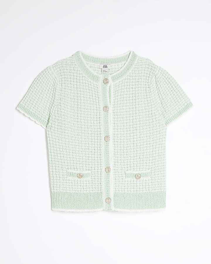 Girls Green Boucle T-Shirt