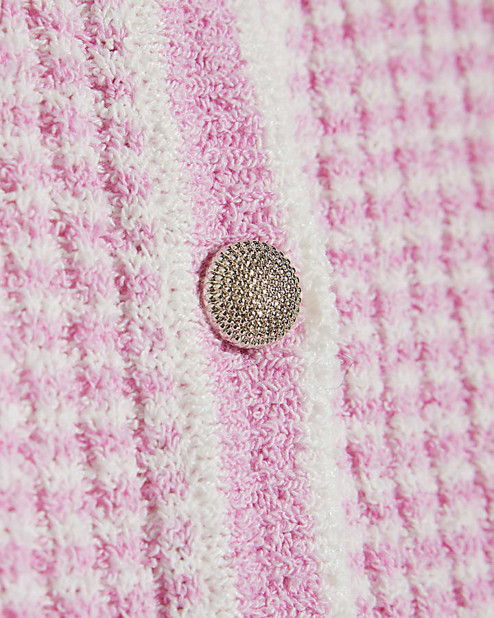 Girls Pink Boucle T-Shirt