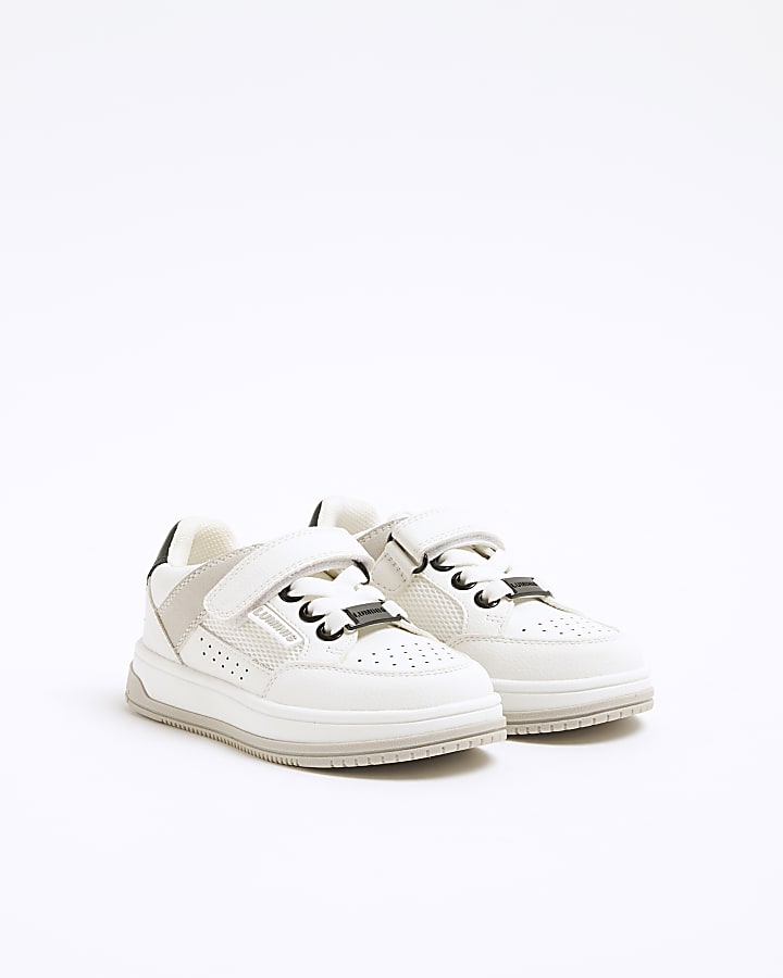 Mini Boys White Luminis Mesh Trainers