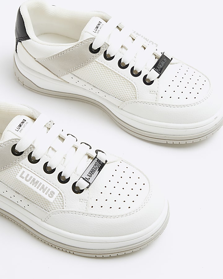 Boys White Luminis Mesh Trainers