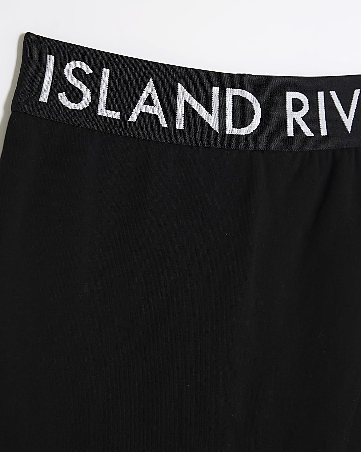 Girls Black RI Waistband Skort