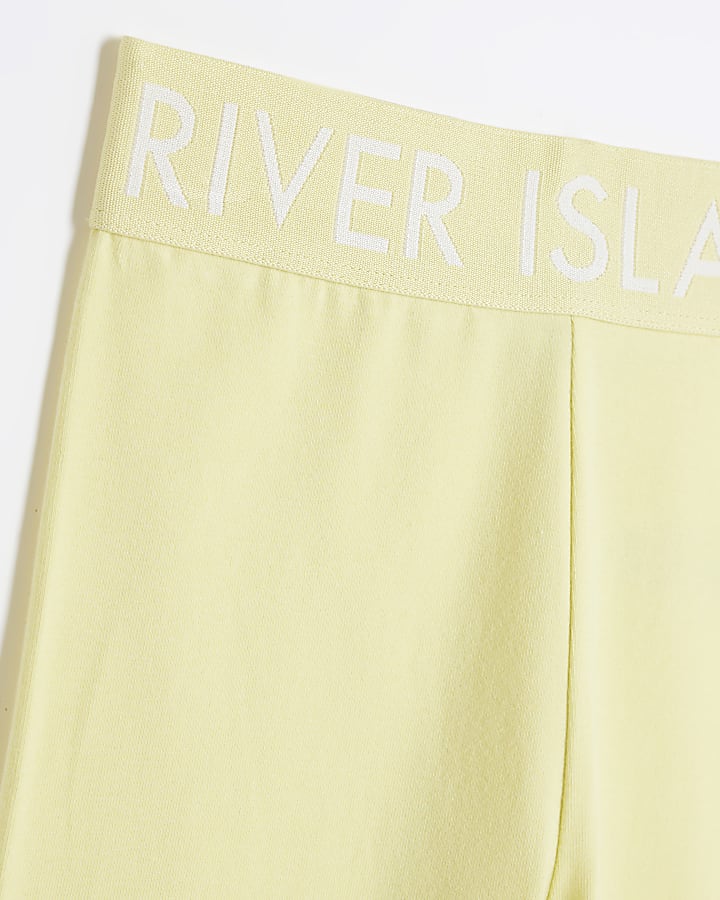 Girls Yellow RI Waistband Shorts