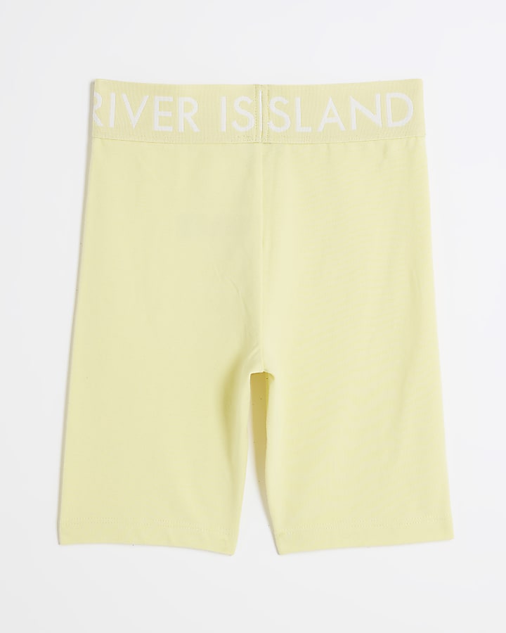 Girls Yellow RI Waistband Shorts