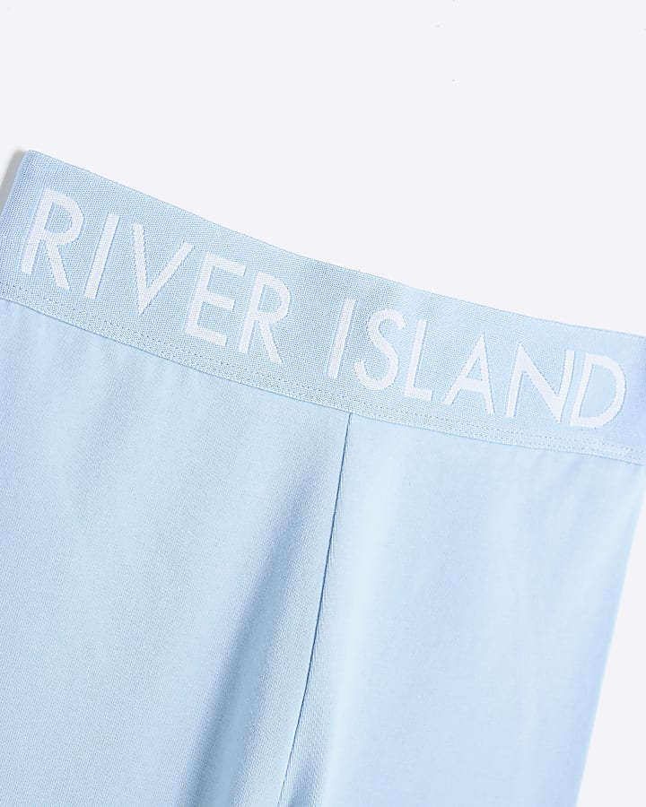 Girls Blue RI Waistband Shorts