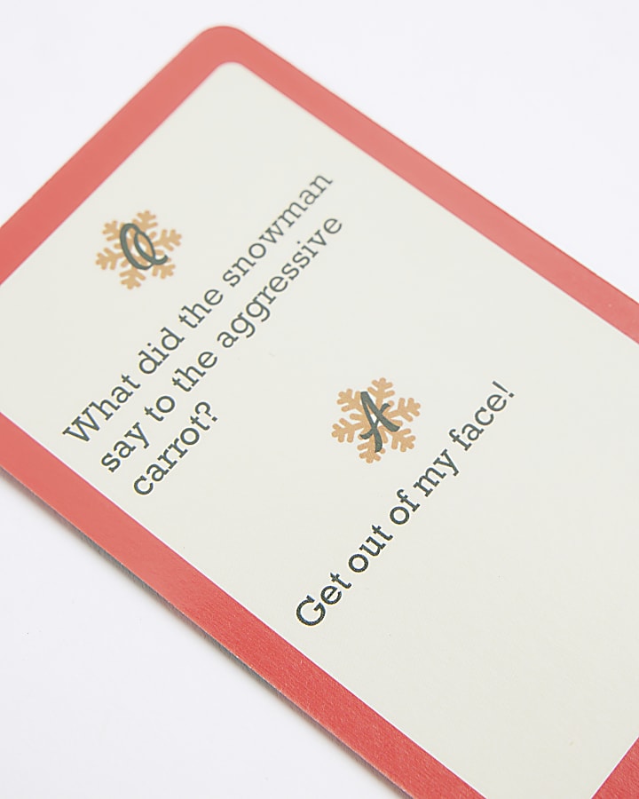 Red Christmas Jokes Cards