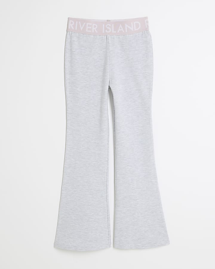 Girls Pink RI Waistband Flared Trousers