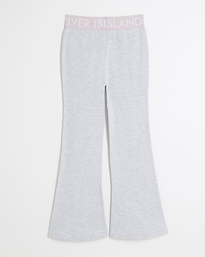 Girls Pink RI Waistband Flared Trousers