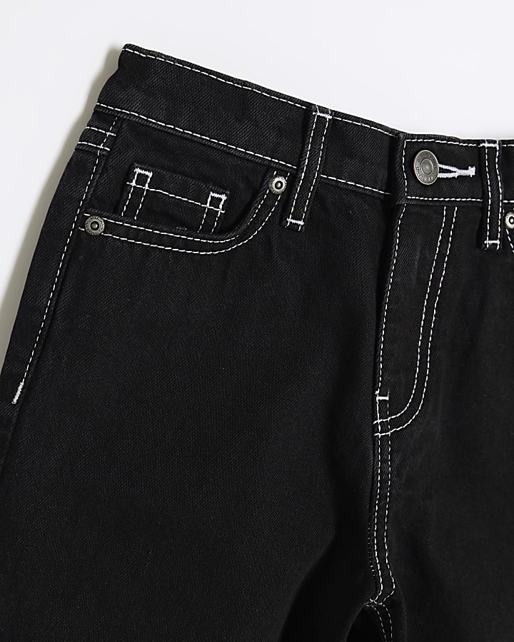 Boys Black Denim Luminis Shorts